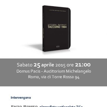 Taccuino 1964. Presentazione del libro